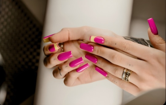 Pink manicure
